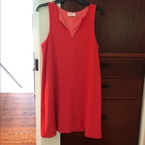 Coral Shift Dress